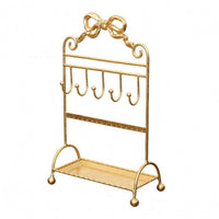 Jewelry Display Stand Decorative Bow Necklace Holder Curled Accents