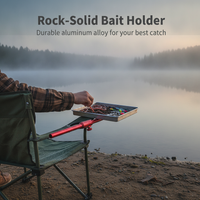Aluminum Alloy Fishing Bait Plate Holder Rod for Tackle Box and Chair