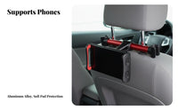 Car Headrest Mount Hands Viewing Telescopic Headrest Mount Wide Compatibility Adjustable Stand for Family, Travel, Vehicle