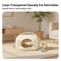 Breathable Space Capsule Pet Carrier Ventilated Cat Bubble Backpack Adjustable Shoulder Straps Airline Pet Carrier Lightweight for Travelers, Hikers, Air Travel, Vet Visits, Outdoor
