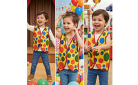 Clown Costume Vest Funny Clown Vest Bright Clothing for Children, Kids
