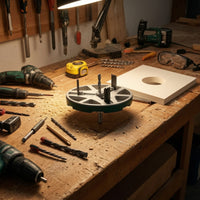 Multi-Blade Adjustable Hole Cutter Carbon Steel Adjustable Circle Cutter Burr-Clean Hole Saw with Hex Shank Wear-Resistant for Woodworkers, Diyers, Electricians, Woodworking, Drywall Installation, Home Renovation