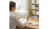 Mini Handheld Fan with Digital Display Pocket-Sized for Outdoor, Desk, Commuters