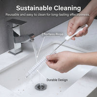 drain unclogger tool, long flexible pipe cleaner, hair remover for sink, kitchen homeowner