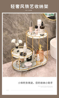 Bathroom Storage Rack Light Luxury Iron Multi-layer Organizer