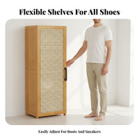 Space-Saving Shoe Cabinet with Door Dustproof Design Multi-Layer Shoe Cabinet Large Capacity Home Furniture Easy Assembly for Apartment Dwellers, Homeowners, Entryway, Dorm Room, Hallway, Bedroom