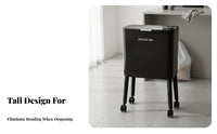 High-Footed Trash Can No-Bend Design Kitchen Trash Can with Wheels Rolling Waste Sorting Bin Large Capacity Rolling Sorting Bin