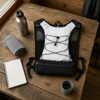 Lightweight Backpack-Design Running Vest Adjustable Cord Lacing Mesh Running Vest Wide Shoulder Straps Outdoor Gear