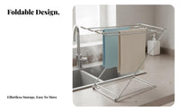 Countertop Dishcloth Holder Draining Design Countertop Rag Dehumidifying Rack Foldable Dishcloth Hanger for Sink