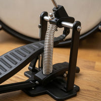 Ribbed Single Bass Drum Pedal Coil-Driven-Loaded Bass Drum Pedal Low-Profile Musical Instrument Part Felt Beater