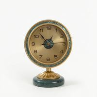 Desktop Clock with Pedestal Base Compact Timepiece Silent for Bedside Table