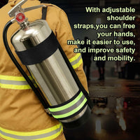 Adjustable Fire Suppression Device Strap with Reflective Strips Backpack-Style Fire Suppression Device Carrying Strap Heavy-Duty Harness High-Strength for Firefighters