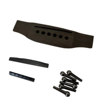 Wooden Guitar Bridge Assembly Replacement Acoustic Guitar Bridge Sturdy Hardware Long-Lasting for Guitarists