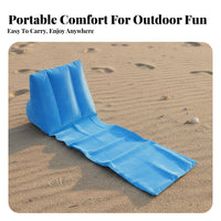 Inflatable Flocked Triangle Pillow Soft and Comfortable Inflatable Beach Backrest Flocked Air Mat Support for Travelers