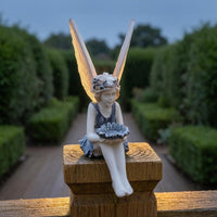 Angel Girl Figurine Flower Bowl Garden Angel Statue Yard Decoration Ornamental Home Decor Hand-Cast for Courtyard