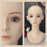 Mannequin Head with Shoulders Matte Manikin Head with Shoulders Life-Size Hairpiece Display Bust for Cosplay