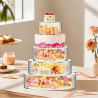 4 Pieces Cake Display Cylinder Versatile Acrylic Display Container Easy to Clean