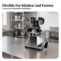 Heavy-Duty Hamburger Patty Press Machine Lever-Operated Manual Patty Press Countertop Food Prep Tool Brushed Silver