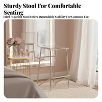 Round plush Pouf Multifunctional Vanity Stool Comfortable Seating Elegant Design for Adults, Students, Bedroom
