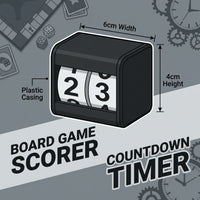 Tabletop Score Tally No Required Wellness Meter Counter Easy to Read Display Manual Digit Counter for Board Enthusiasts, Habit Tracking, Warehouse