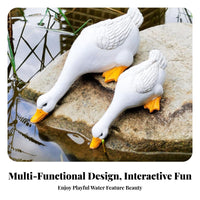 Lifelike Details Resin Duck Statue Weather Resistant Pond Duck Decoration Waterproof for Gardeners, Yard, Patio, Lawn