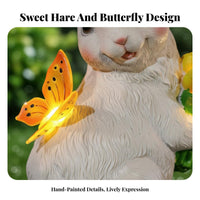 Solar Hare Statue Automatic On/deactivate Hare Garden Lamp Hare Garden Lamp Weather Resistant Outdoor Decoration for Gardeners