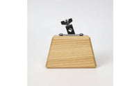 Wood Block with Mount Natural Finish Percussion Block with Clamp Easy to Attach for Drummers, Drum Kits, Practice Setups