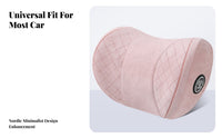 Car Headrest Neck Pillow Multi-Season Comfort Car Headrest Pillow Breathable Cover Memory Foam Neck Rest for Commuters, Daily Commute, Road Trips