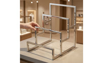 3-Layer Wallet Display Rack Compact Wallet Display Holder Sleek Minimalist for Boutiques, Shelves