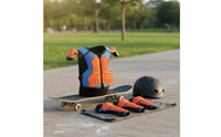 Kids Set Customizable Adjustable Children Biking Armored Wear Chest Protector Knee Elbow Pad Set for Motorcycling, Skiing