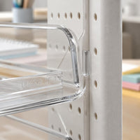 Pegboard Desk Organizer Easy to Organize Pegboard Shelf Organizer Space Saving Office Desk Storage Rack for Students, Study Room