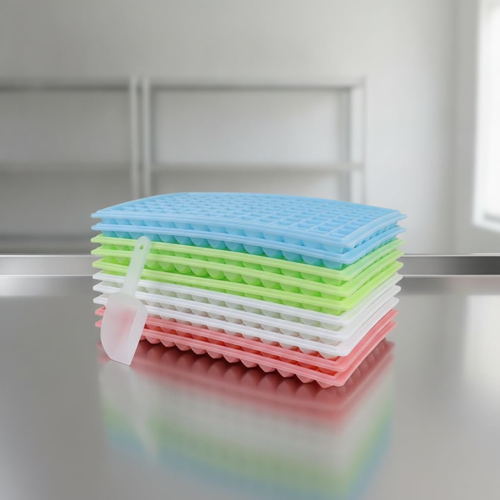 Commercial Large 126-Grid Ice Cube Tray for Milk Tea Shops and Bars, High-Capacity Ice Storage and Making Box for Home Use