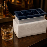 Large Square and Collins Ice Cube Molds for Cocktails and Bar Use, Food-Grade Silicone