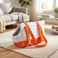 Pet Carrier Travel Bag for Cat Travel, Color Block Soft Sided Open Top Polyester Carrier Bag, Outdoors Pet Carrier with Sturdy Shoulder Strap