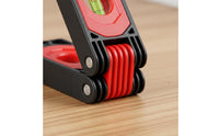 Foldable Design Multi-Angle Level High Precision Articulating Bubble Level 45/90/180 Degree Bubbles Sturdy ABS Body for Carpenters