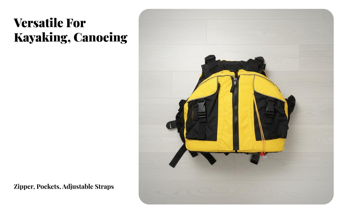 Kayaking Buoyancy Aid Long-Lasting Oxford Material Kayaking Safety Vest Adjustable Boating Vest Lightweight Design Buoyancy Aid
