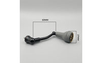 Gray Grip Knob Fishing Reel Handle Arm Gold End Cap Aluminum Reel Handle 63 Mm Metal