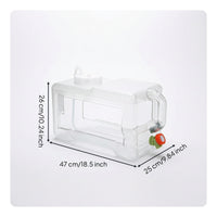 Transparent Water Container with Faucet Easy to Use Container with Spigot and Lid Heat-Resistant Water Container with Lid Food-Grade for Tea Lovers, Car Travel