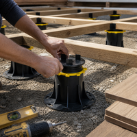 Adjustable Pedestal Support for Pavers, Decking, and Water Features