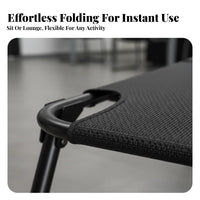 Foldable Design Single Folding Bed Compact Storage Adjustable Folding Cot No Assembly Required Office Rest Recliner Sturdy Steel Frame for Caregivers, Students, Hospital, Living Room, RV Travel, Camping