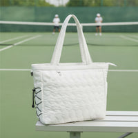 Tote Bag with Racket Sleeve Padded Tennis Tote Bag Padded Carryall for Pickleball Athletes, Gym