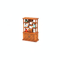 Diorama Cabinet 1/64 Scale Miniature Cabinet Shelf Traditional Chinese Furniture Wood-Grain for Hobbyists, Micro Landscape