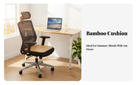 Long-Lasting Bamboo Seat Cushion Splinter-Splinter-Resistant Summer Cooling Chair Mat for Office Workers, Drivers, Car, Home