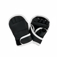 Half Finger Boxing Gloves Shock Absorbing Padding Training Gloves Wrist Support Padded Punching Bag Mitts for Women, Kids, Gym