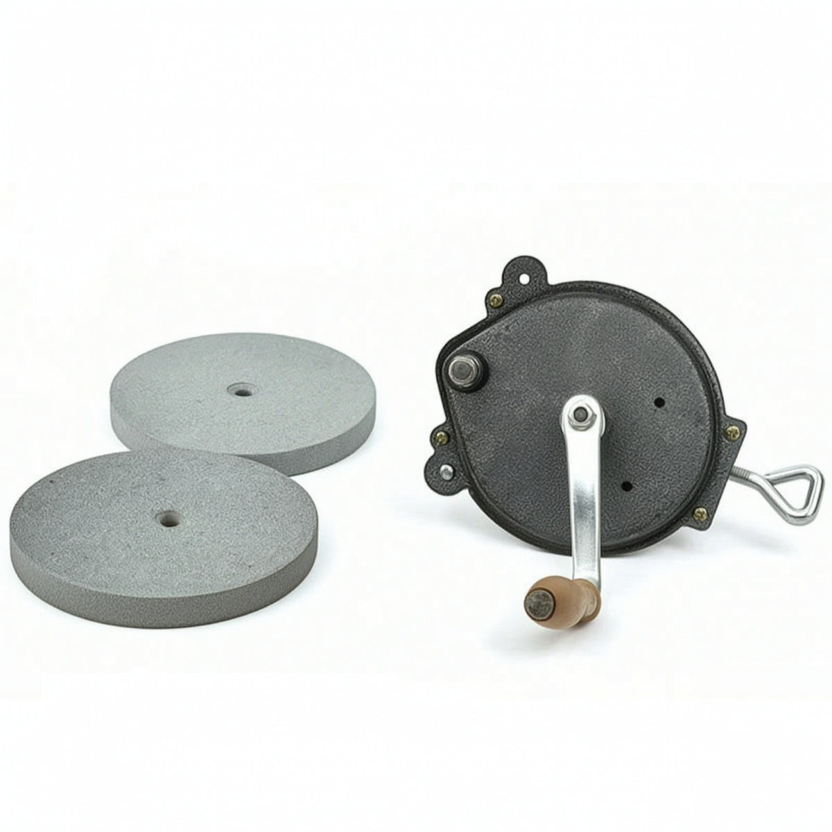 Hand-Cranked Grinder Metal Manual Grinding Machine with Wheels Precision