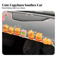 Easy to Install Cute Capybara Figurine Multi-Purpose Cute Capybara Statue Hand-Painted for Women, Adults, Center Console, Office Desk, Home