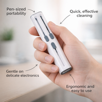Portable Earphone Cleaning Pen Kit, Electronics Brush Tool for Bluetooth Earbuds Keyboard Computer Screen