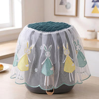 Air Fryer Dust Cover with Lace Embroidery - Waterproof Fabric Appliance Protector
