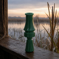 Flared Mouthpiece Duck Call Whistle Tapered Body Mallard Call Whistle Green Gear 11 Cm for Hunters
