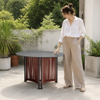 Metal Camping Table, Modern Minimalist, Outdoor Dining Table, Outdoor, Garden Table